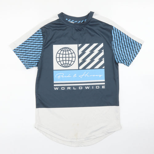 Beck & Hersey Boys Blue   Basic T-Shirt Size 9 Years