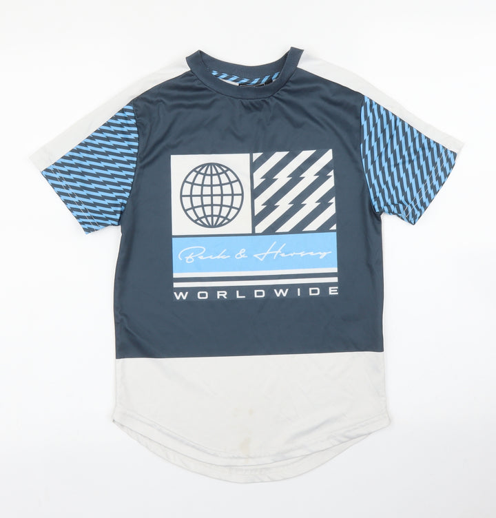 Beck & Hersey Boys Blue   Basic T-Shirt Size 9 Years