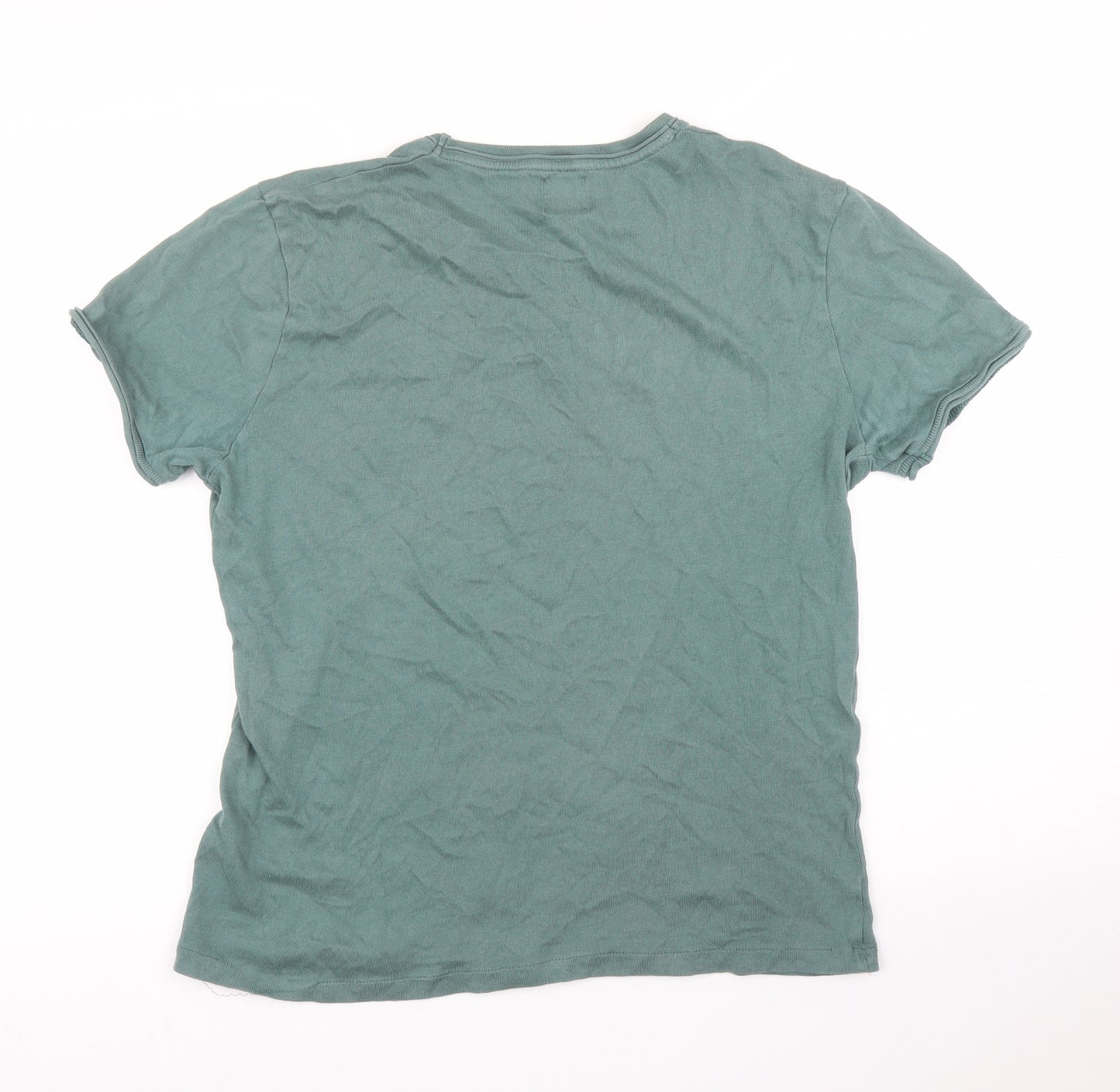 Zara Mens Green    T-Shirt Size M