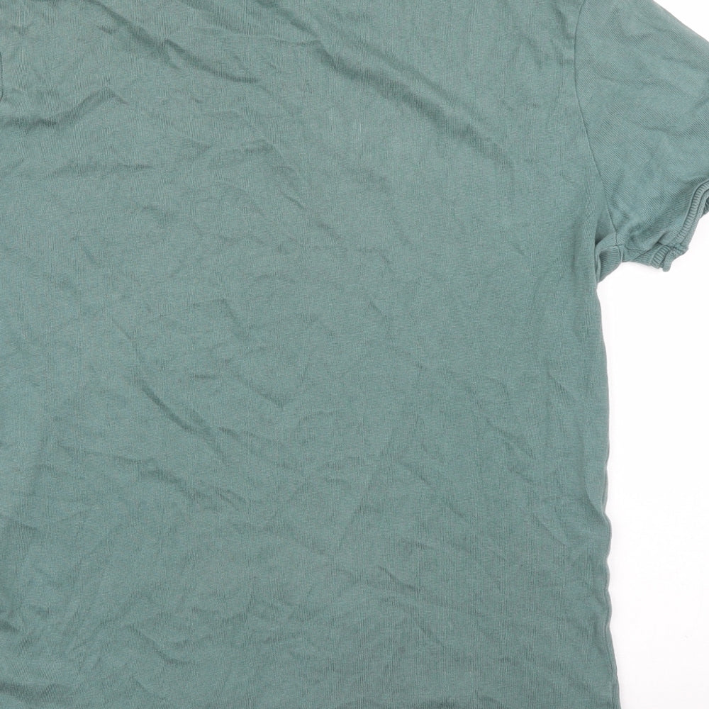 Zara Mens Green    T-Shirt Size M
