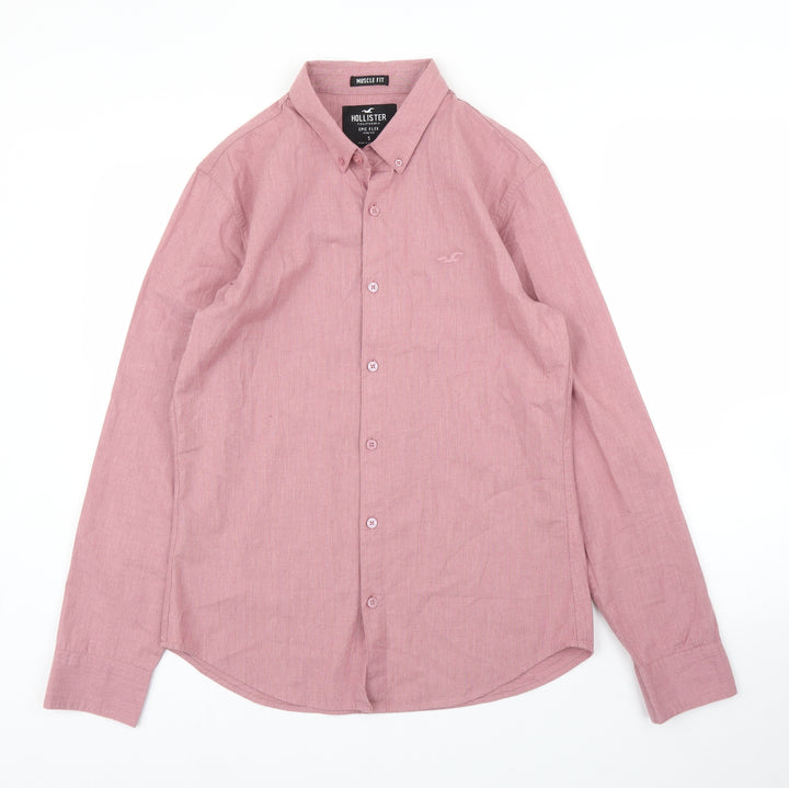 Hollister Mens Pink Button-Up Size S