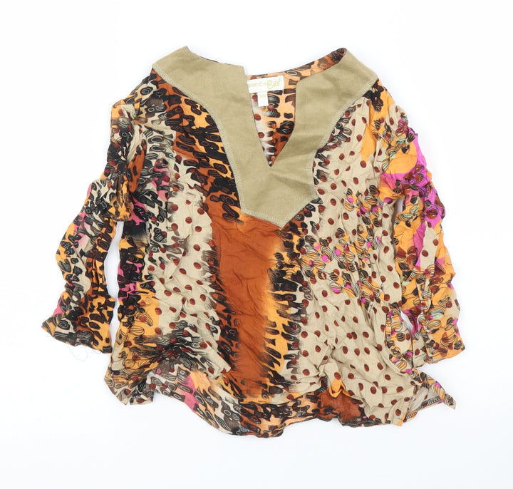 Pretend To Bee Girls Beige   Kimono Blouse Size 3 Years