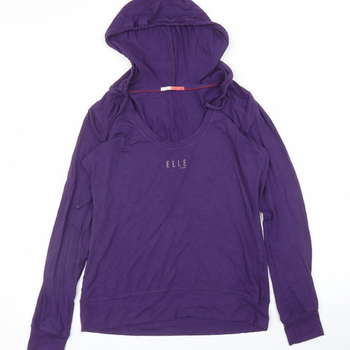 Elle Sport Womens Purple   Pullover Hoodie Size M