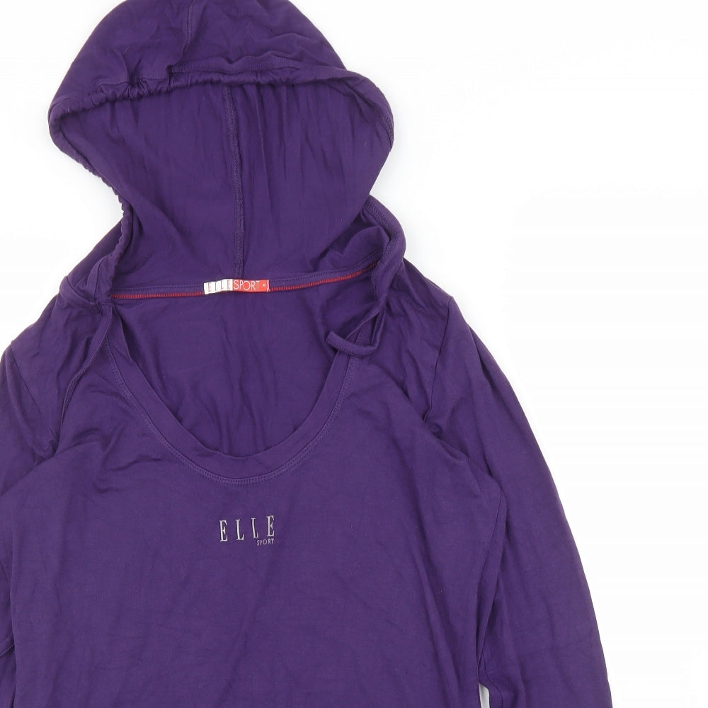 Elle Sport Womens Purple   Pullover Hoodie Size M