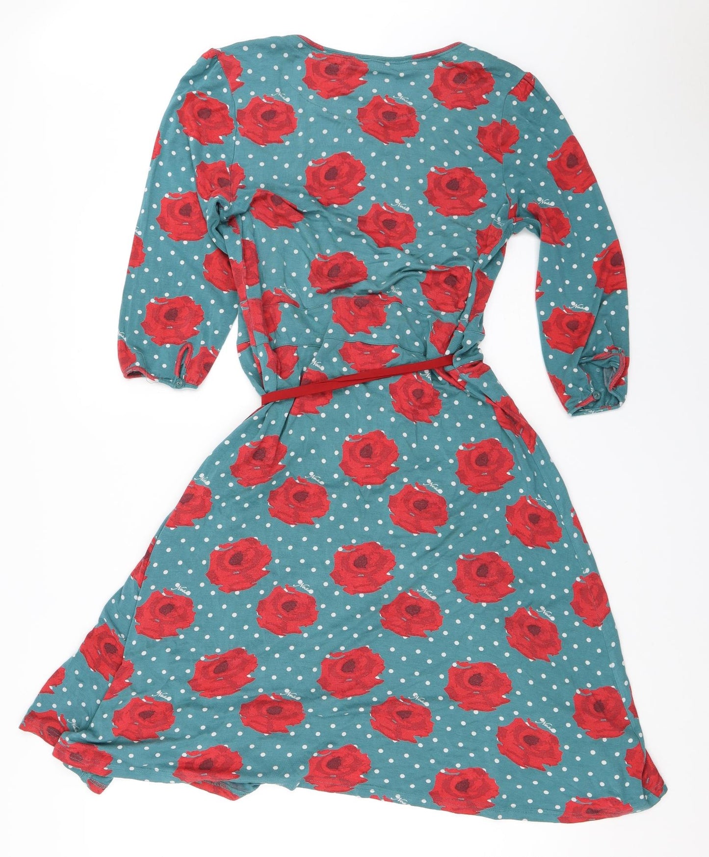 Ness Womens Green Floral  Top Robe Size 12