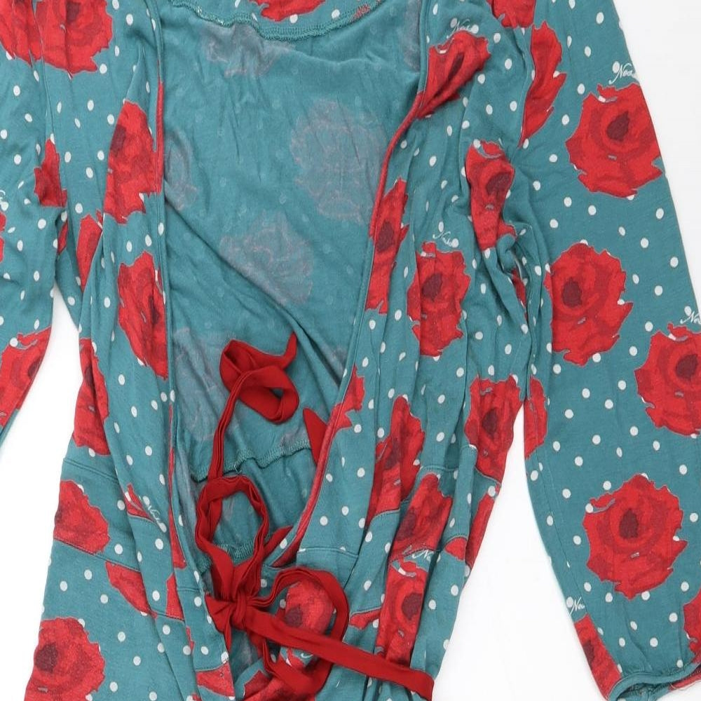 Ness Womens Green Floral  Top Robe Size 12