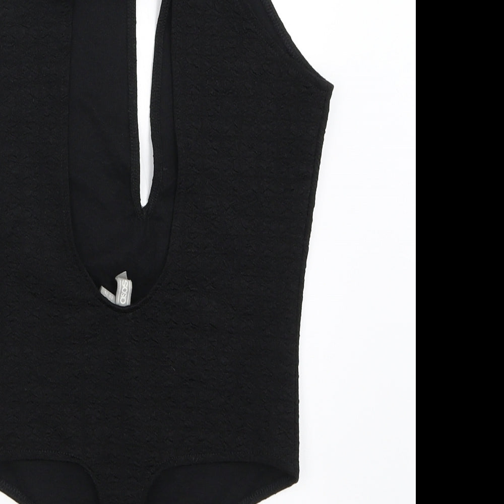 ASOS Womens Black   Basic Blouse Size 8  - bodysuit