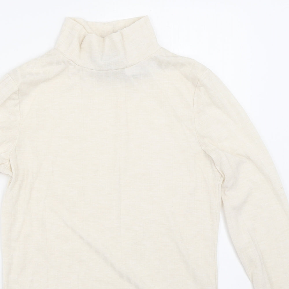 Topshop Womens Ivory   Basic T-Shirt Size 8