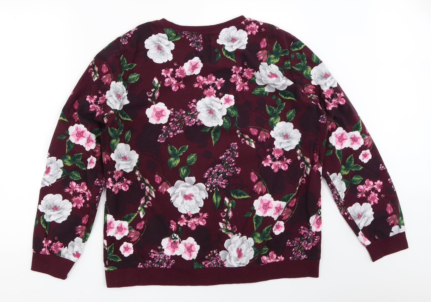 F&F Womens Purple Floral  Top Pyjama Top Size L