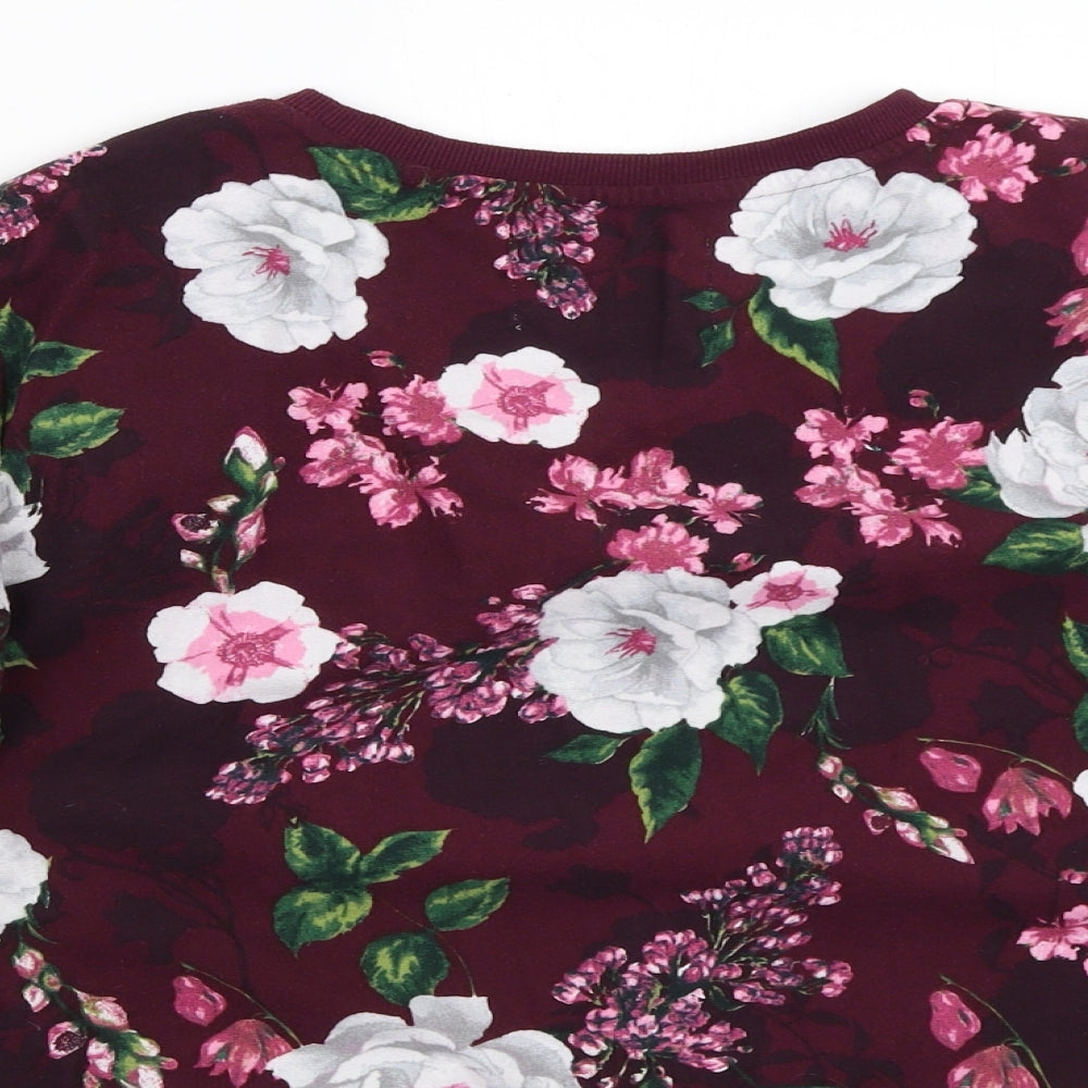 F&F Womens Purple Floral  Top Pyjama Top Size L