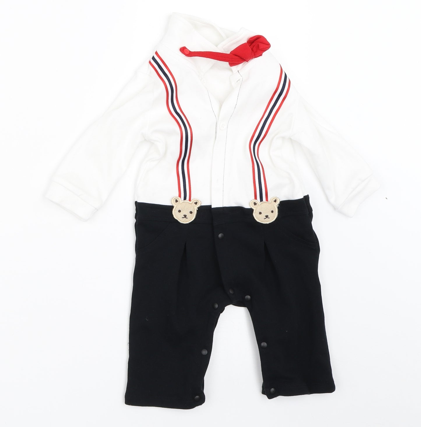 Preworn Boys White   Trousers One-Piece Size 3-6 Months