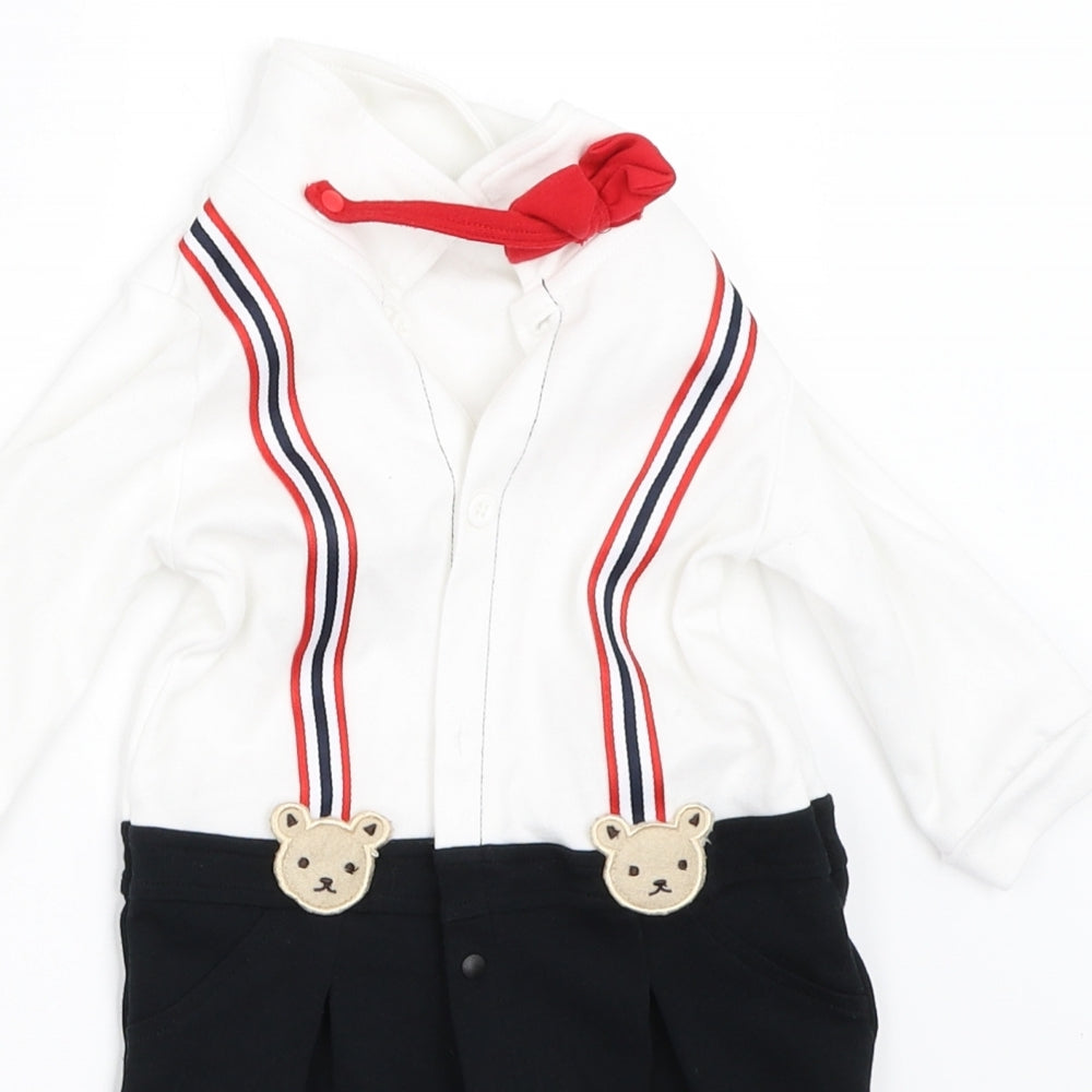 Preworn Boys White   Trousers One-Piece Size 3-6 Months