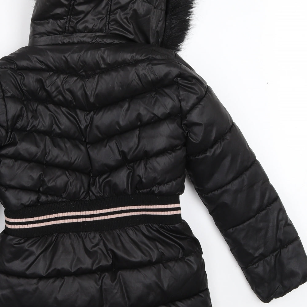 Michael Kors Girls Black   Parka Coat Size 6 Years
