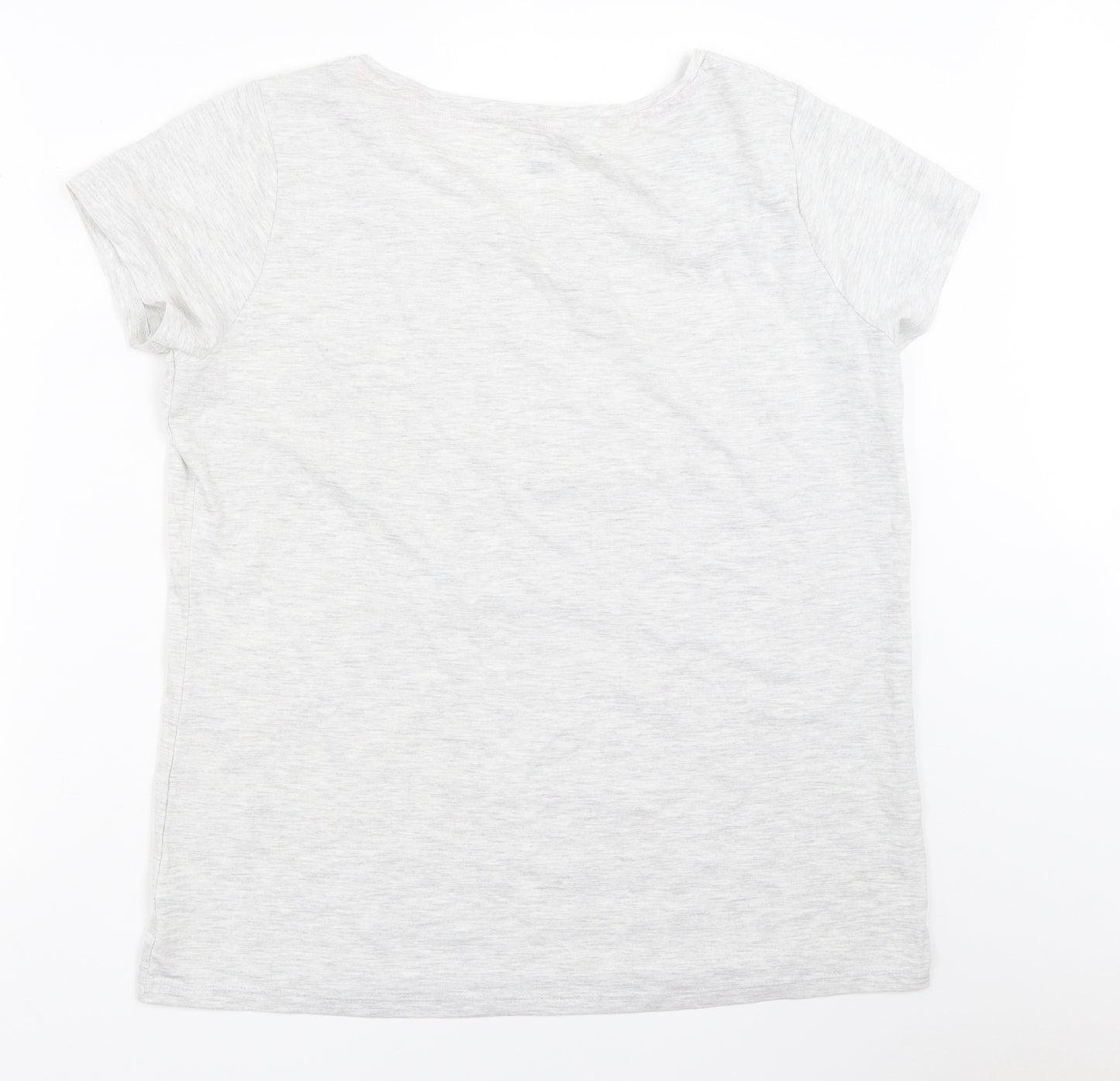 F&F Womens Grey Solid  Top Pyjama Top Size 16