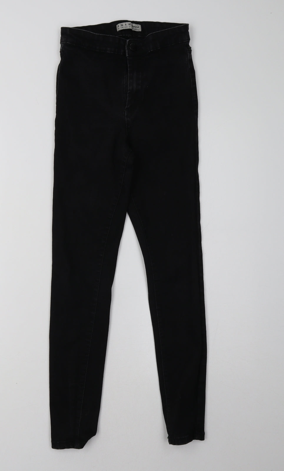 Primark Womens Black  Denim Skinny Jeans Size 8 L28 in