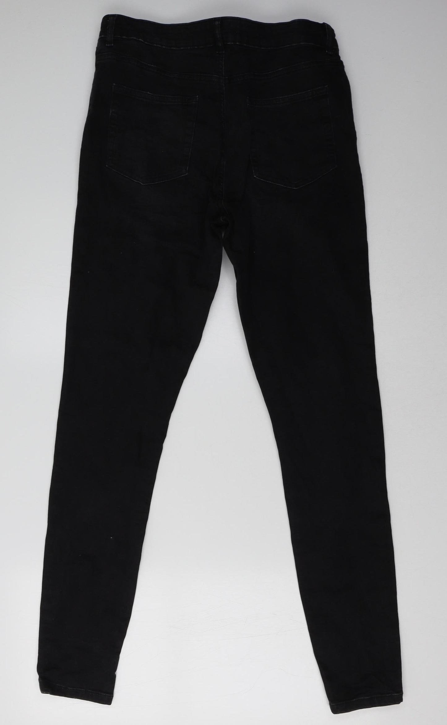 Primark Womens Black  Denim Skinny Jeans Size 16 L32 in