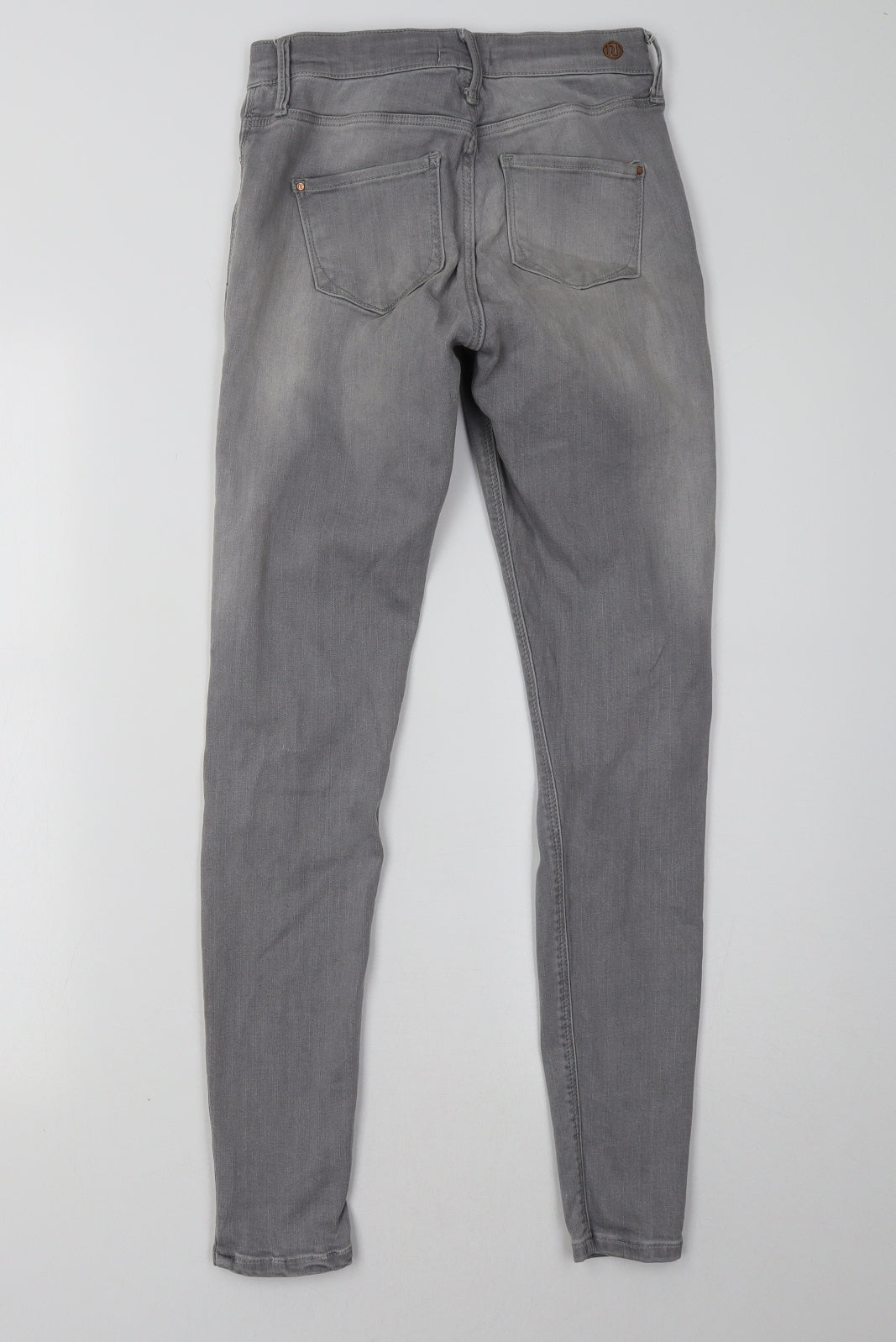 River Island Womens Grey  Denim Skinny Jeans Size 8 L28 in