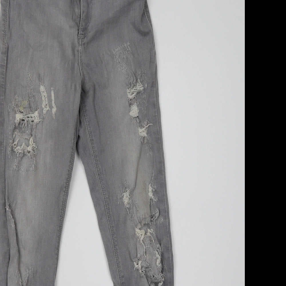 River Island Womens Grey  Denim Skinny Jeans Size 8 L28 in