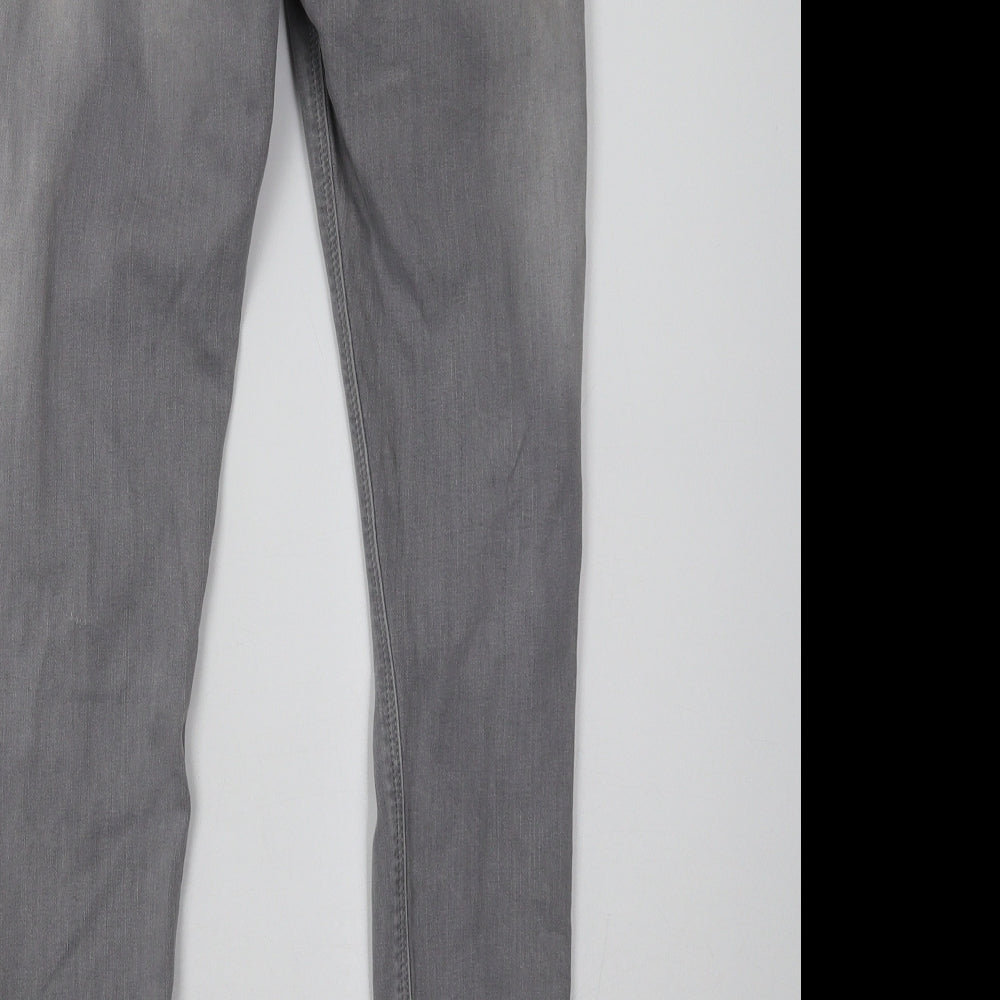 River Island Womens Grey  Denim Skinny Jeans Size 8 L28 in