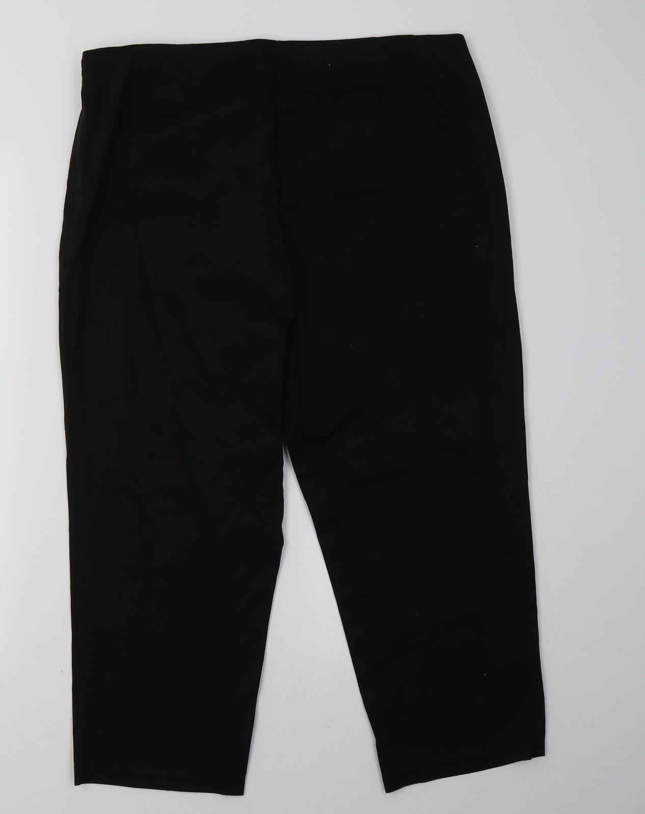 Marks and Spencer Womens Black   Cropped Trousers Size 16 L25 in
