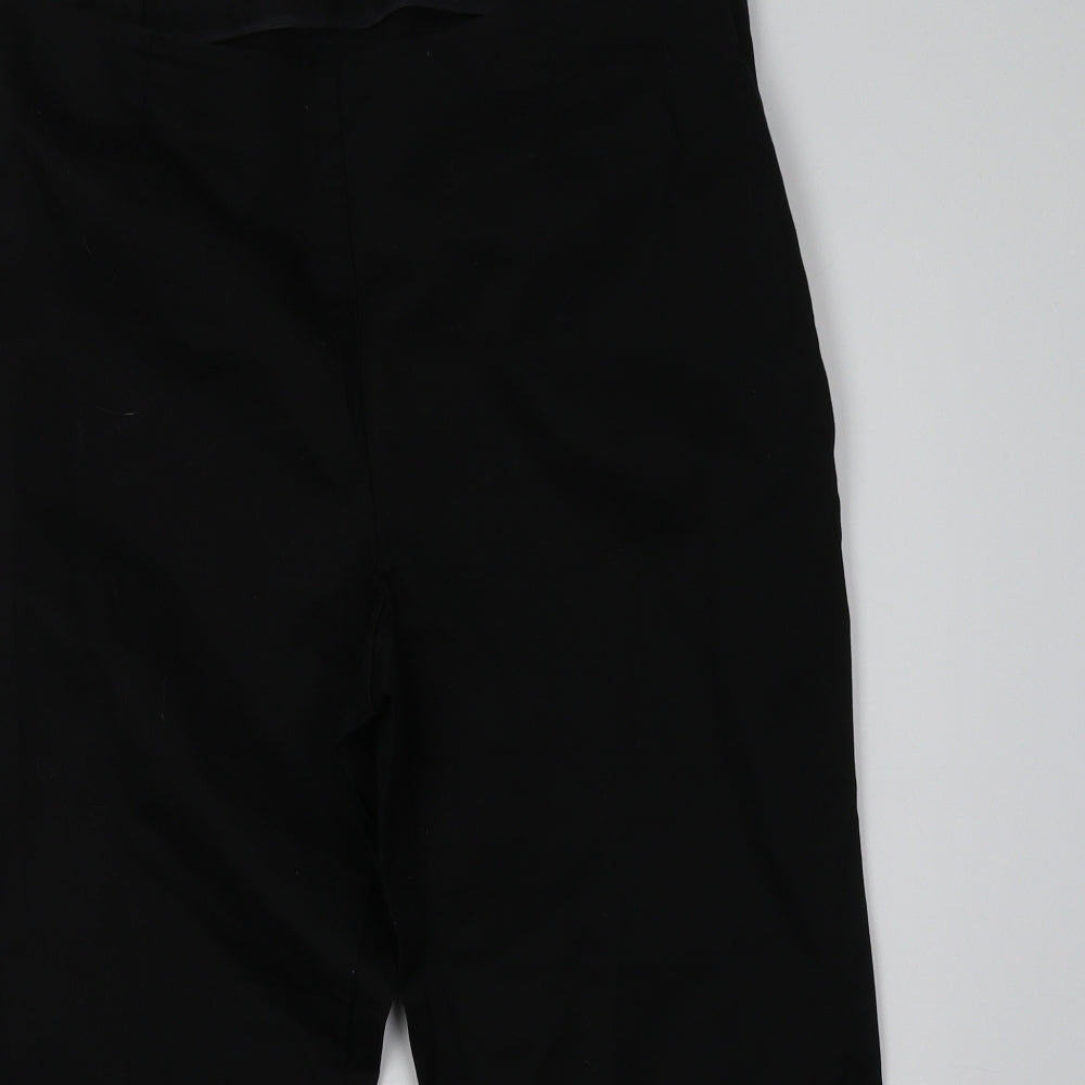 Marks and Spencer Womens Black   Cropped Trousers Size 16 L25 in