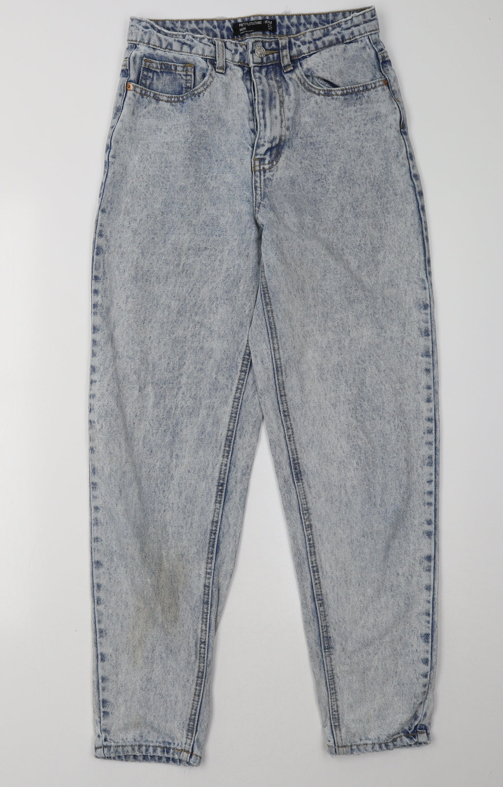 PRETTYLITTLETHING Womens Blue  Denim Mom Jeans Size 6 L30 in