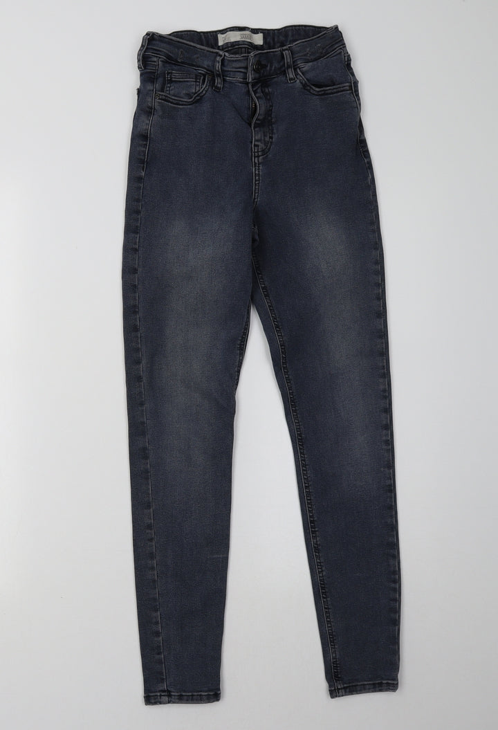 Topshop Womens Grey Skinny Jeans Size 26 L32 in
