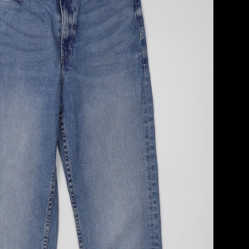 Marks and Spencer Womens Blue  Denim Straight Jeans Size 10 L27 in