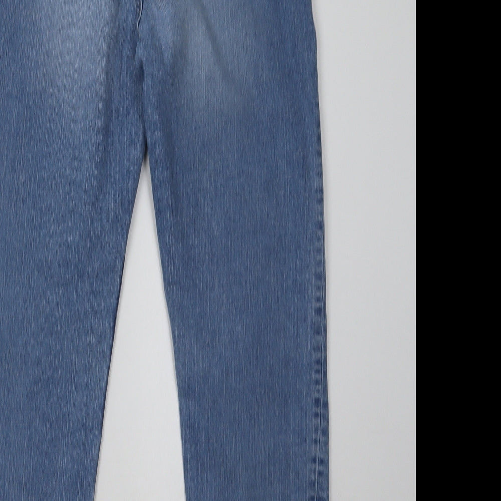 Marks and Spencer Womens Blue  Denim Straight Jeans Size 10 L27 in