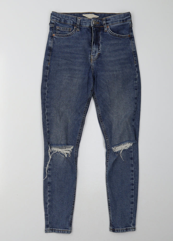 Topshop Womens Blue Denim Skinny Jeans Size 26 L30 in