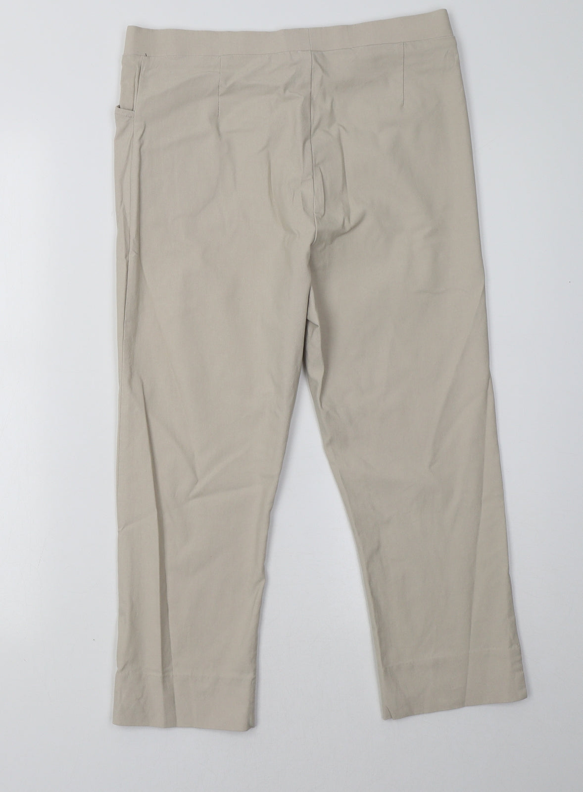 Emeliax Womens Beige   Cropped Trousers Size M L23 in