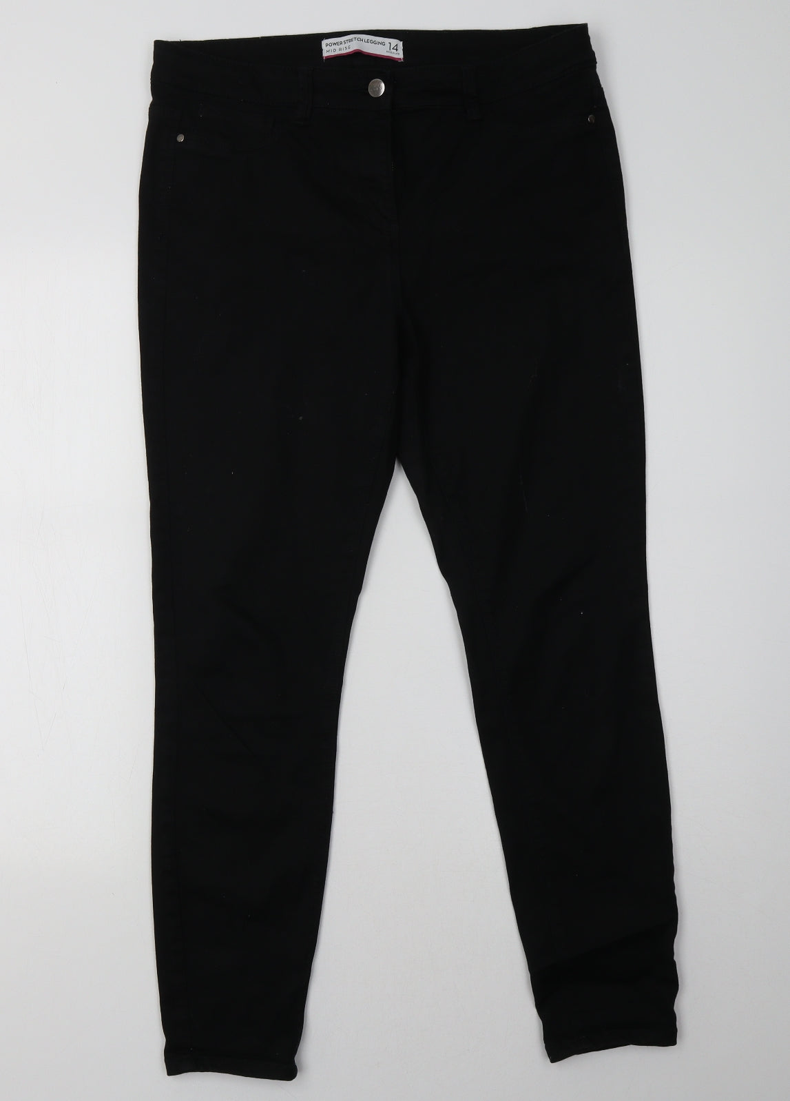 NEXT Womens Black  Denim Skinny Jeans Size 14 L30 in