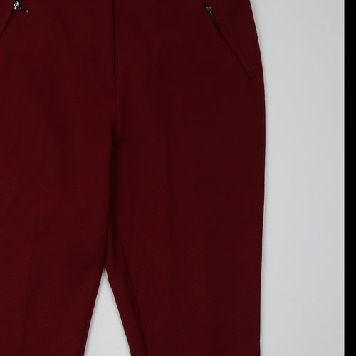 F&F Womens Red   Trousers  Size 18 L30 in