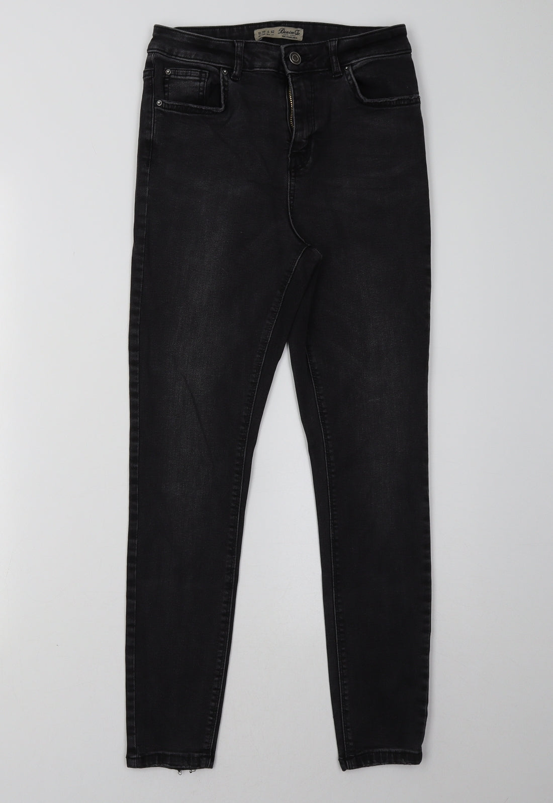 Primark Womens Black  Denim Skinny Jeans Size 10 L28 in