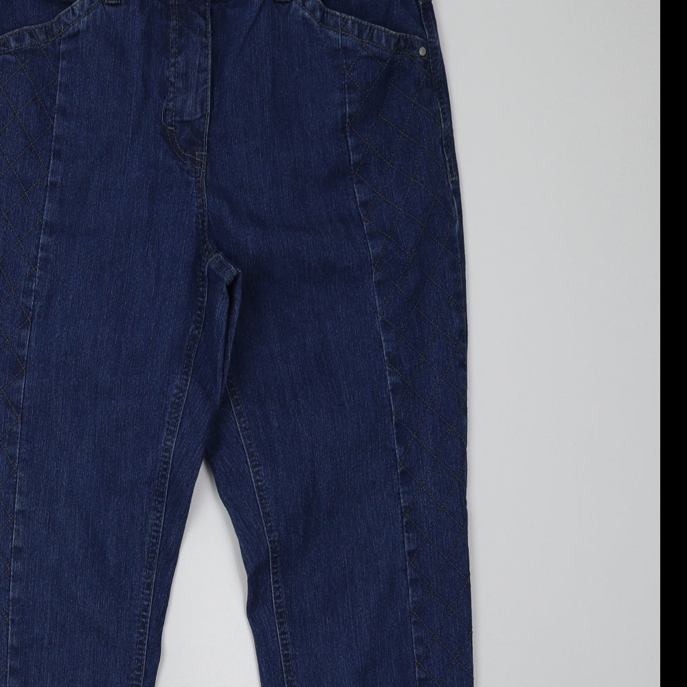 collection Womens Blue  Denim Straight Jeans Size 16 L30 in