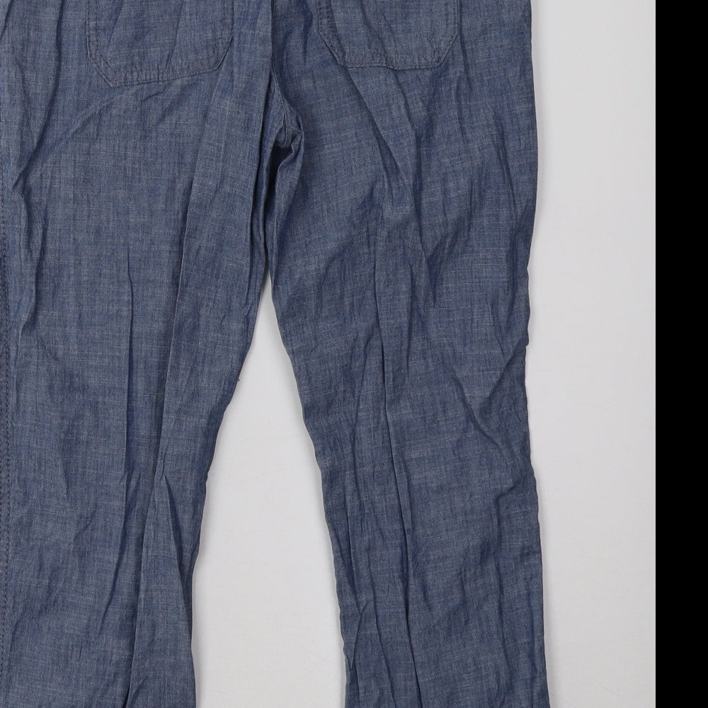 camaieu Womens Blue   Cropped Trousers Size 8 L25 in
