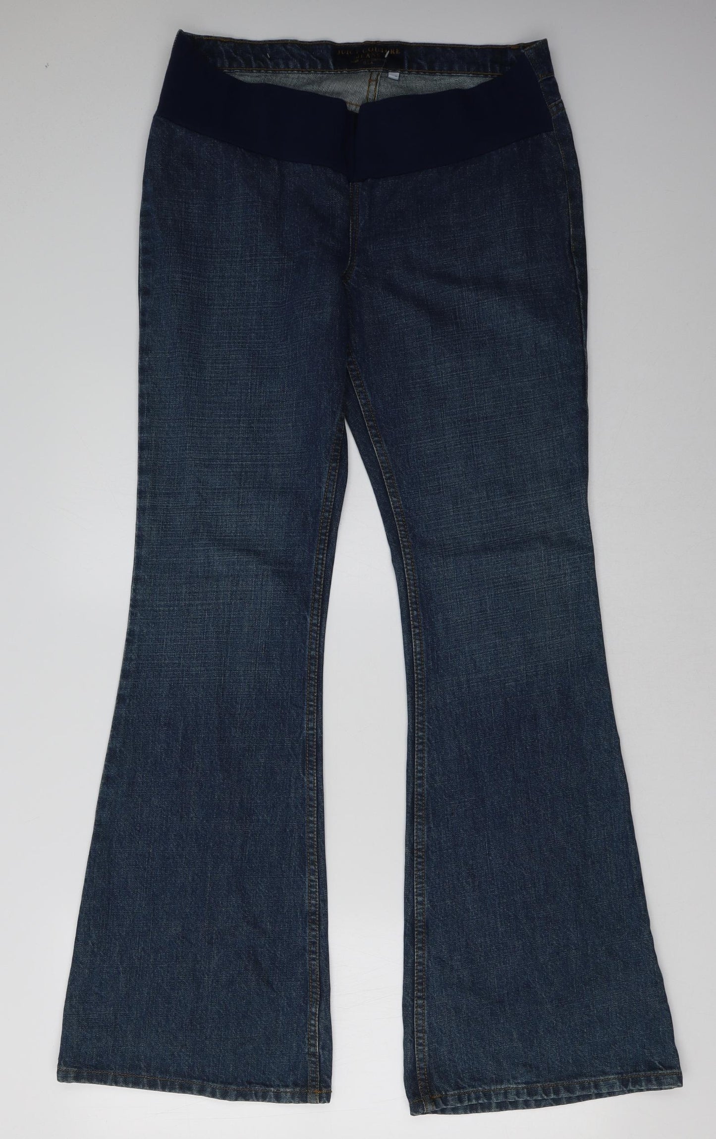 Juicy Couture Womens Blue   Wide-Leg Jeans Size 14 L35 in