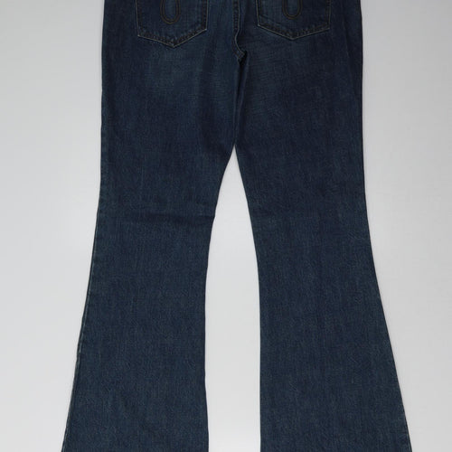 Juicy Couture Womens Blue   Wide-Leg Jeans Size 14 L35 in