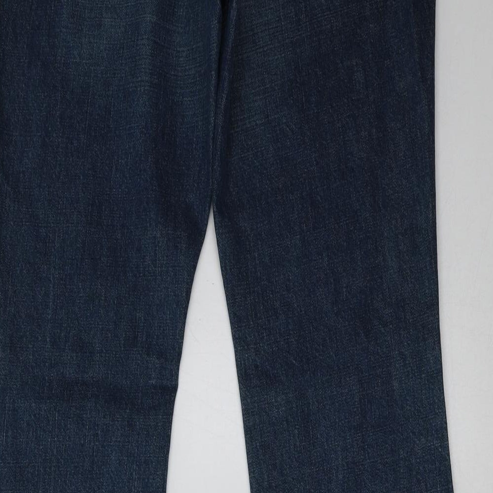 Juicy Couture Womens Blue   Wide-Leg Jeans Size 14 L35 in