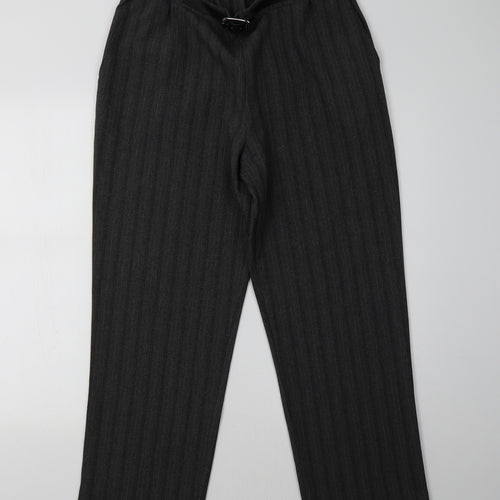 Preworn Womens Grey Striped  Trousers  Size 18 L30 in