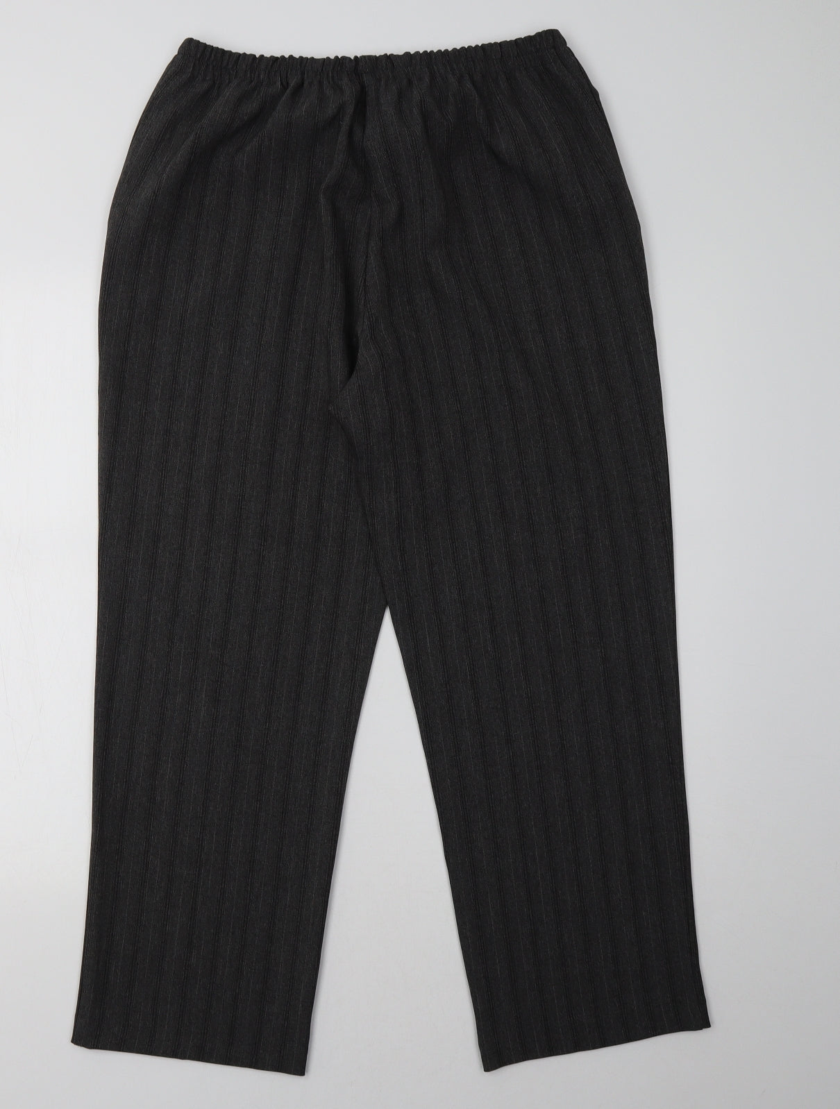 Preworn Womens Grey Striped  Trousers  Size 18 L30 in