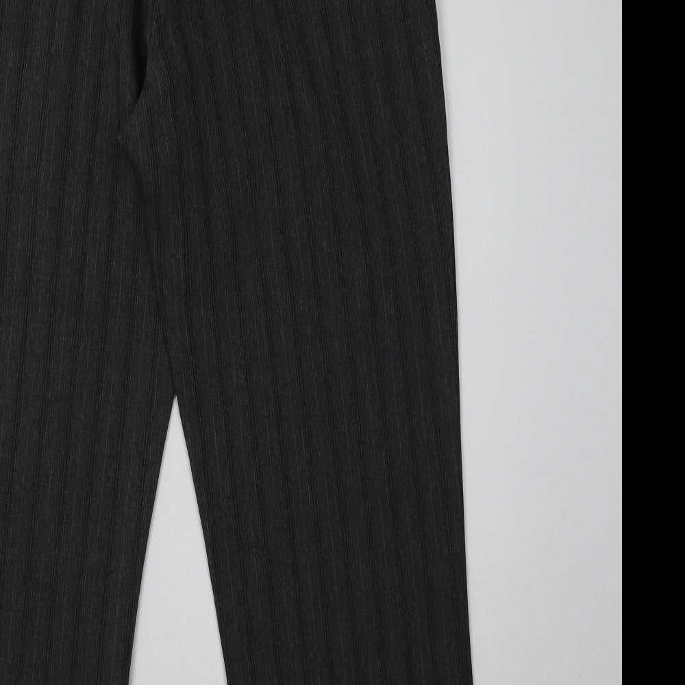 Preworn Womens Grey Striped  Trousers  Size 18 L30 in