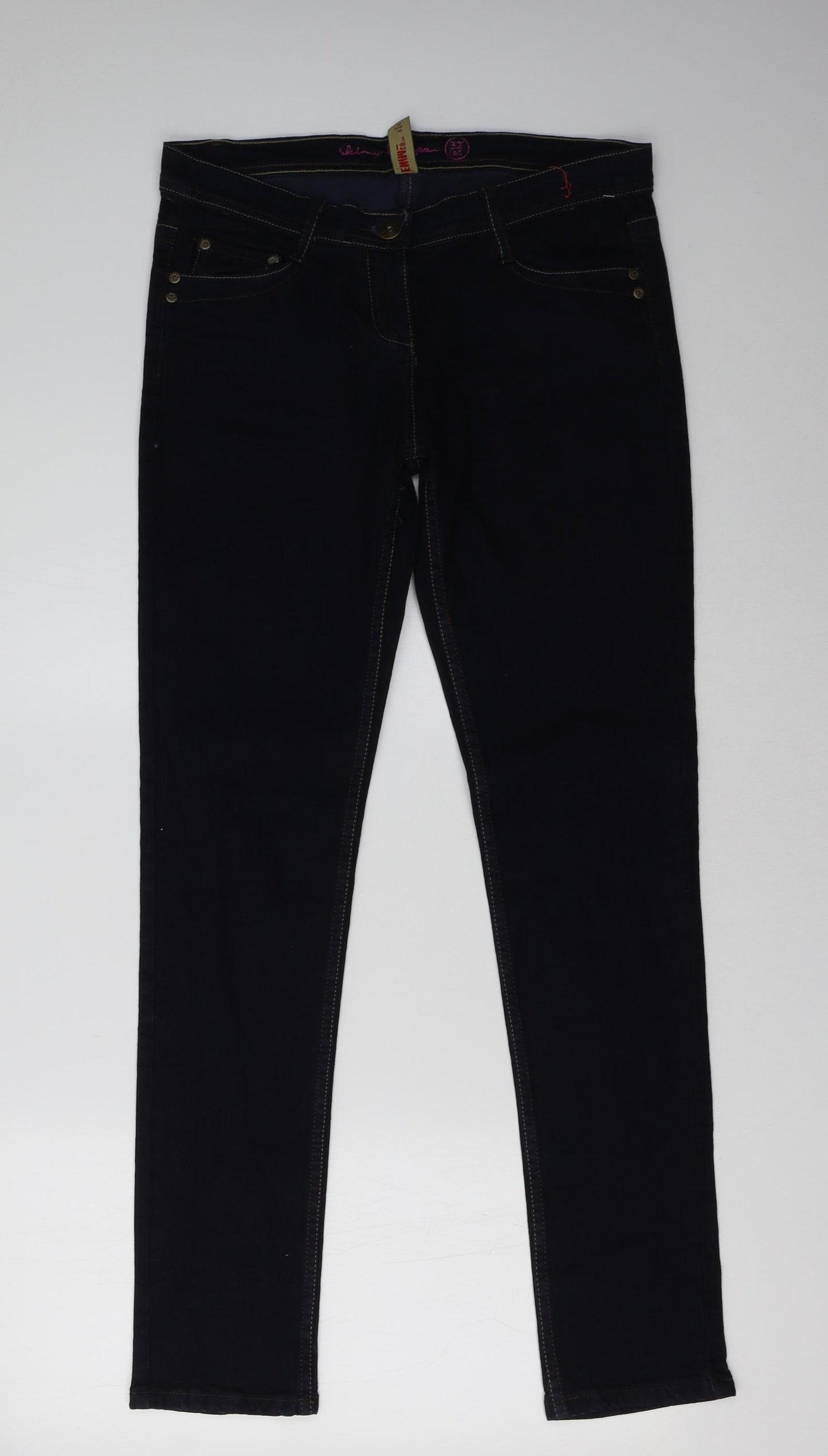 Primark Womens Blue  Denim Straight Jeans Size 10 L32 in