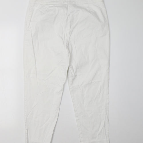 Marks and Spencer Womens White   Trousers  Size 14 L26 in