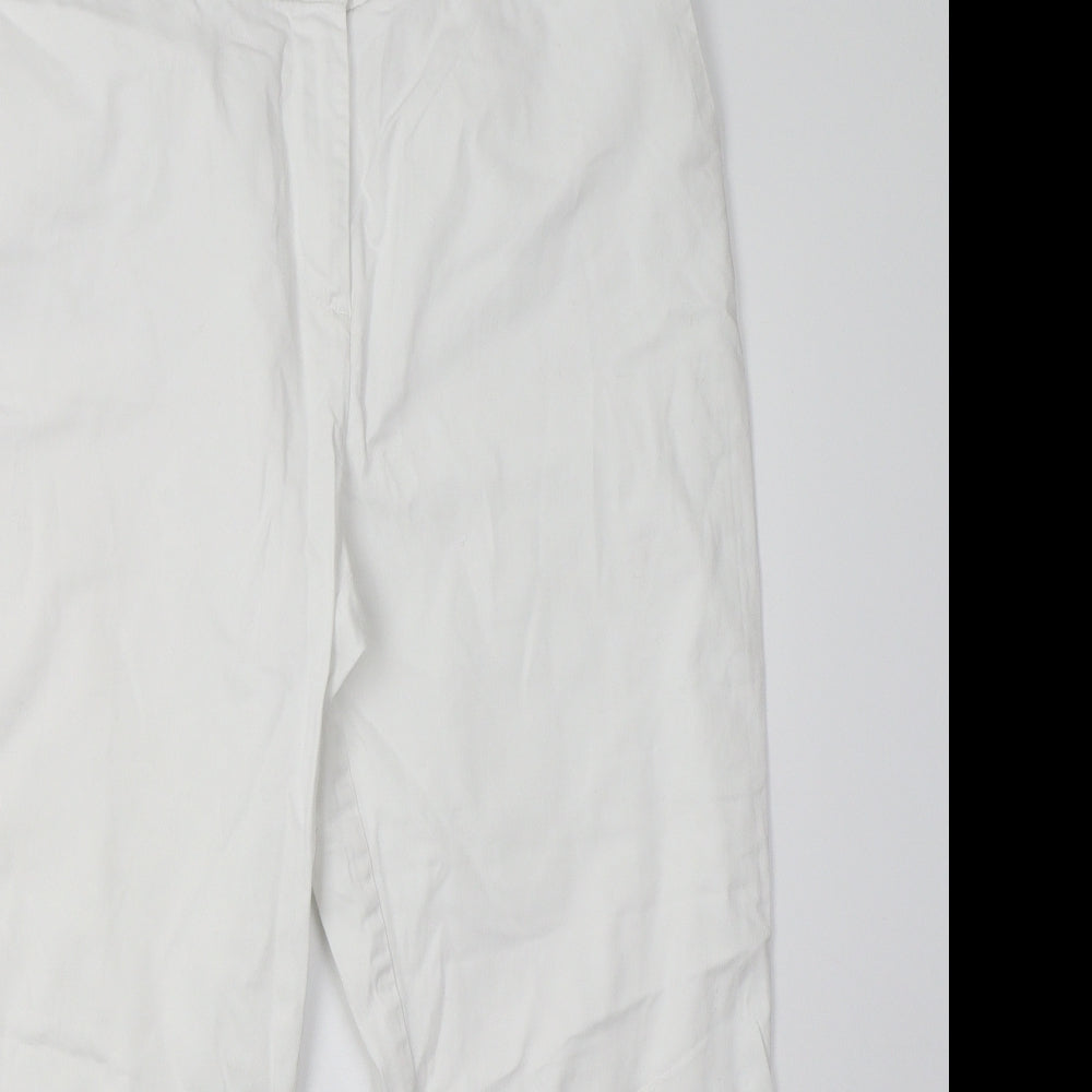 Marks and Spencer Womens White   Trousers  Size 14 L26 in
