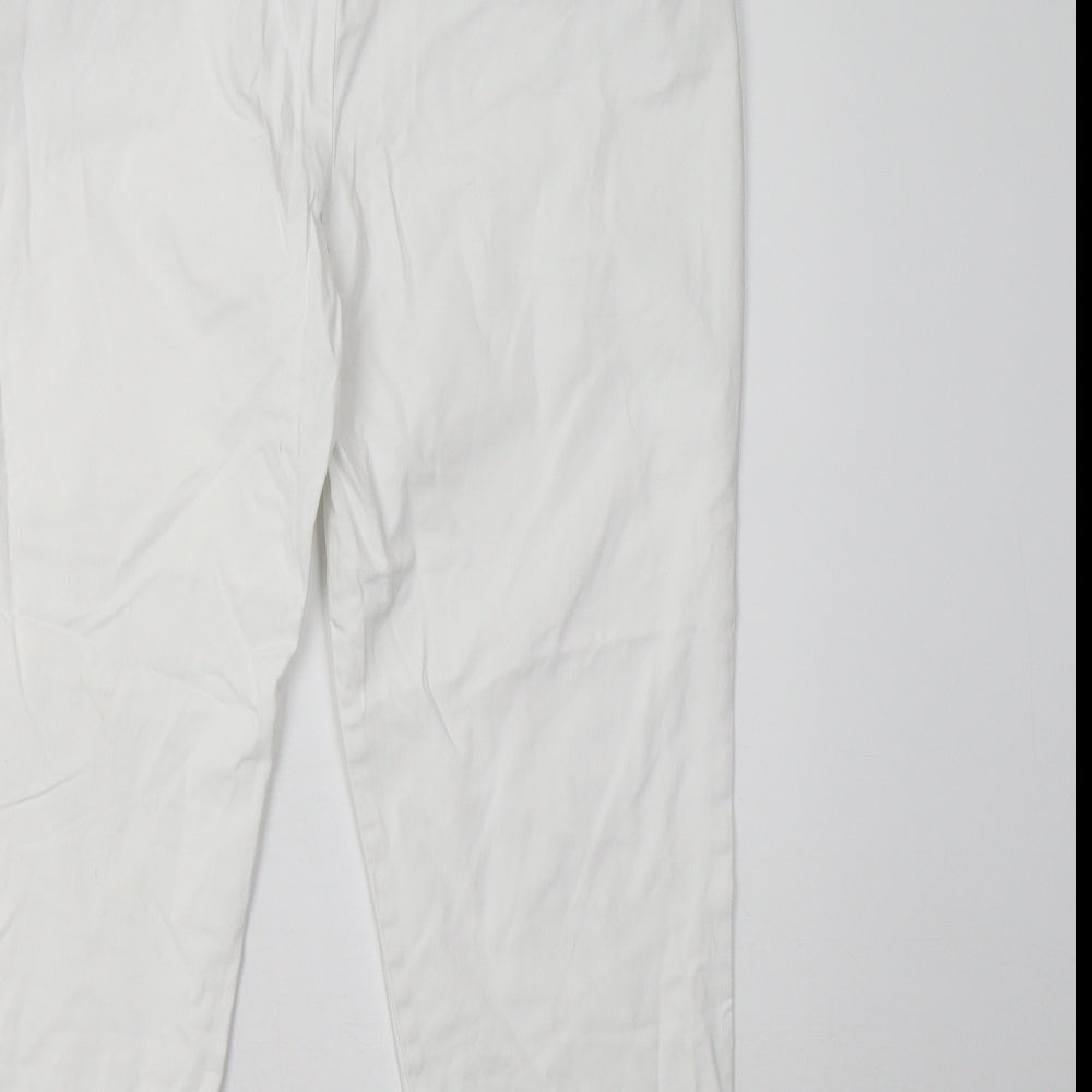 Marks and Spencer Womens White   Trousers  Size 14 L26 in