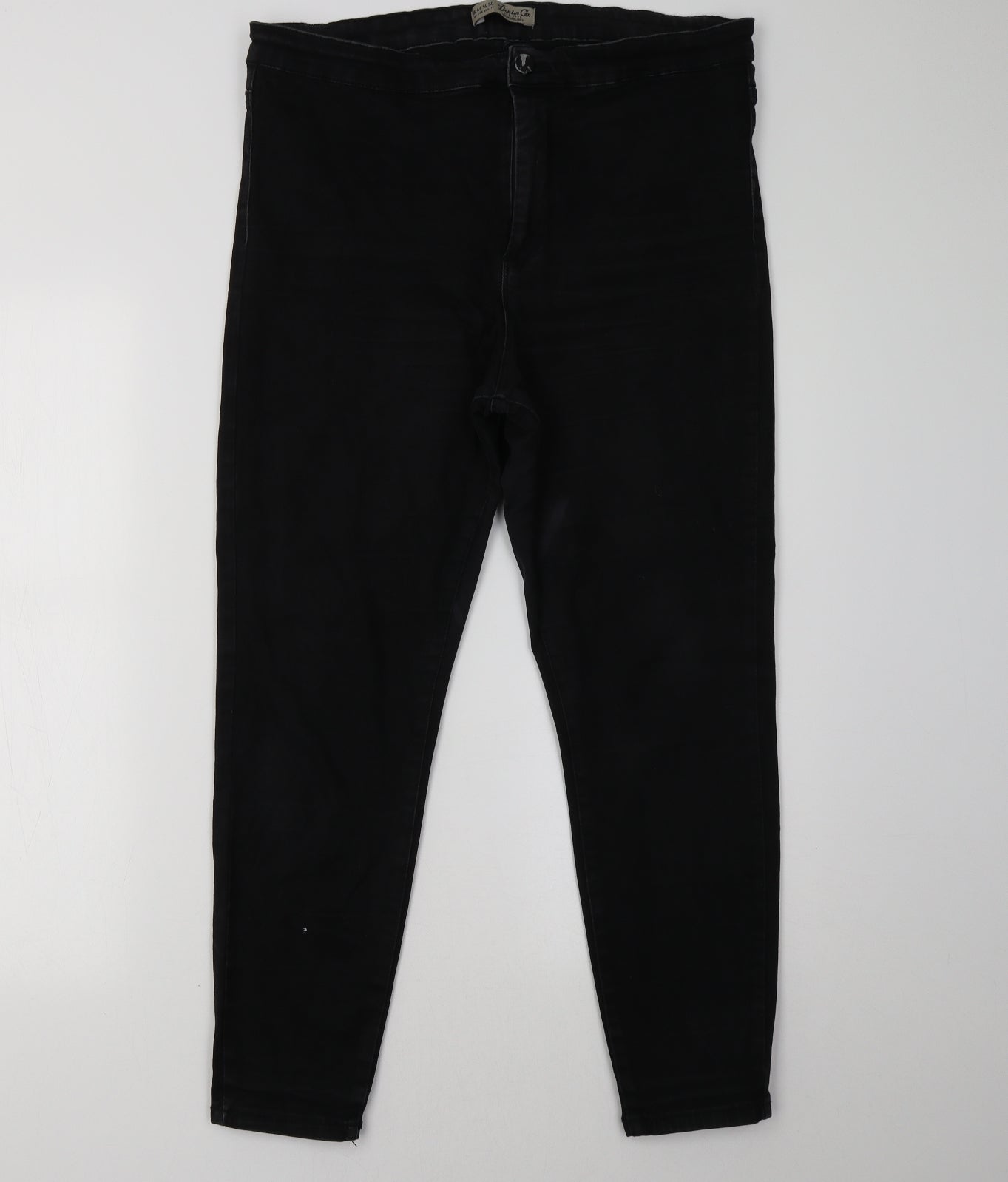 Primark Womens Black  Denim Skinny Jeans Size 18 L29 in