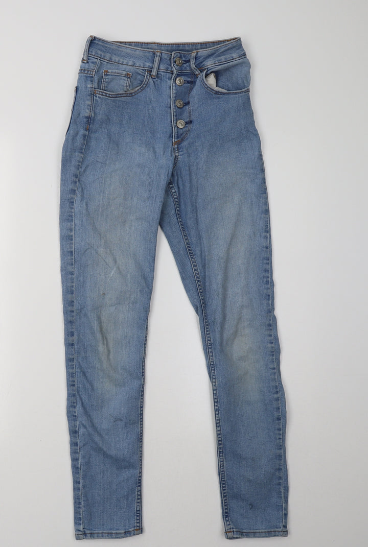 h&m, Womens Blue  Denim Skinny Jeans Size 6 L30 in