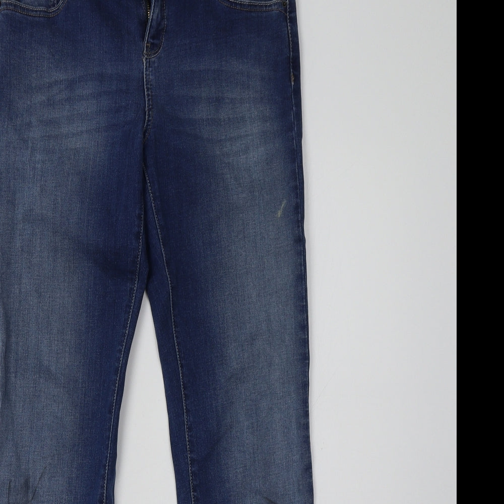 Dorothy Perkins Womens Blue  Denim Straight Jeans Size 12 L32 in