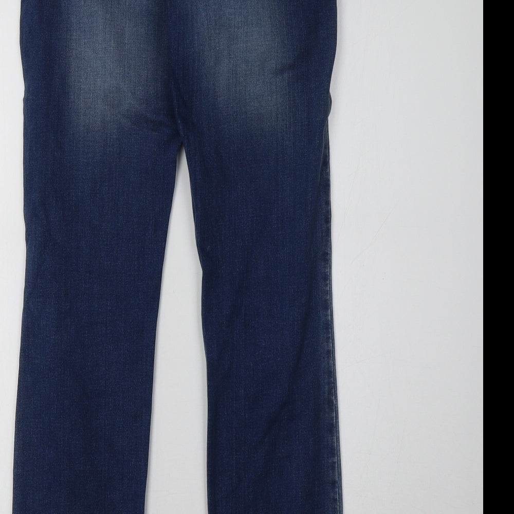 Dorothy Perkins Womens Blue  Denim Straight Jeans Size 12 L32 in